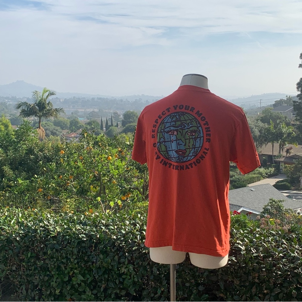 OBEY VINTAGE STYLE ORANGE SHIRT LARGE